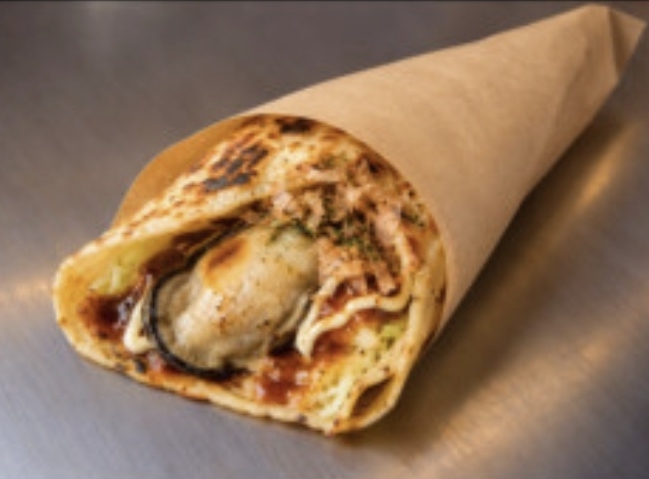 牡蠣お好み焼きクレープ