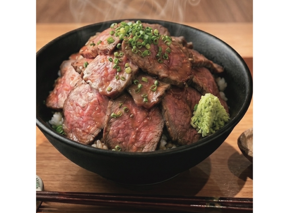長岡米ローストビーフ丼