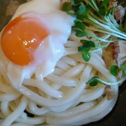 冷/温釜玉うどん