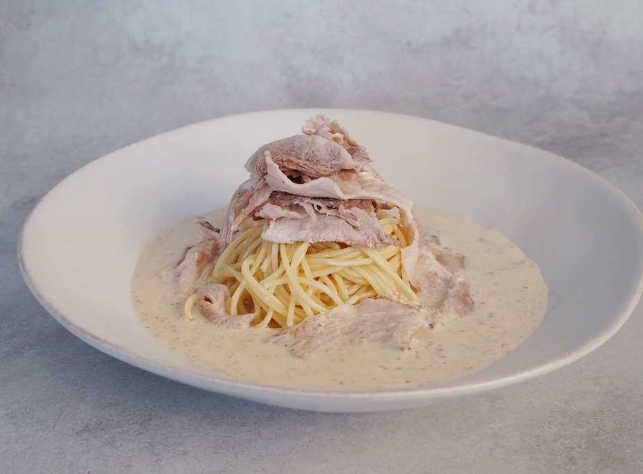 冷製スープパスタ☆胡麻豆乳しゃぶしゃぶ