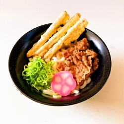 牛肉ごぼ天うどん