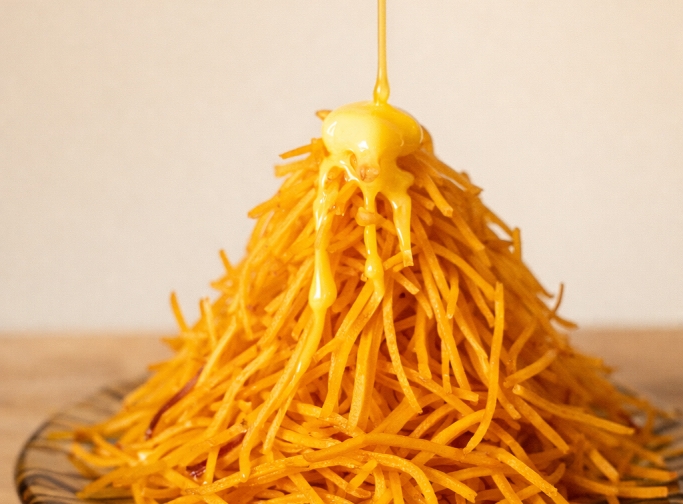 揚げたて芋けんぴバター掛け