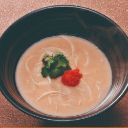 明太子クリームのおうどん