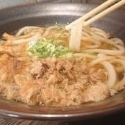 名物　肉かすうどん